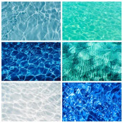 Blue Sea Water Shiny Ripples Summer Ocean Theme Photo Studio Background Children's Birthday Party