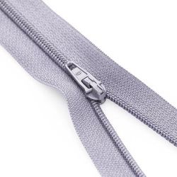 buttinette Fermeture à glissière, gris clair, non séparable