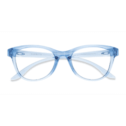 Unisex s horn Transparent Blue Plastic Prescription eyeglasses - Eyebuydirect s Oakley Humbly A