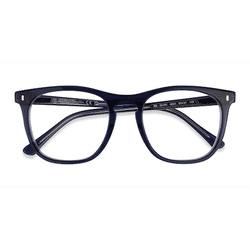 Unisex s square Clear Navy Acetate Prescription eyeglasses - Eyebuydirect s Ray-Ban RB2210V