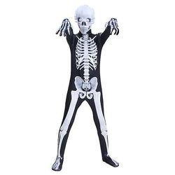 Tuta Intera Costume Cosplay Body Teschio scheletro Mostro Zalgo Cosplay Bambini Adulti Per uomo Ragazzi Carnevale Mascherata martedì grasso Feste Halloween Performance Costumi di Halloween facili