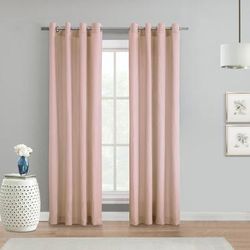 Wide Width Harmony Light Filtering Grommet Curtain Panel by Habitat™ in Rose (Size 52" W 84" L)