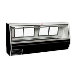 Howard-McCray SC-CMS34N-10-BE-LED 120" Full Service Red Meat Case w/ Straight Glass - 1 Level, 115v, Black & White