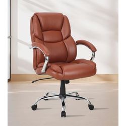 500 lbs. Weight Capacity Memory Foam Office Chair by BrylaneHome in Brown