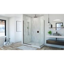 Dreamline DreamLine Linea One 34 inch W and one 30 inch W x 72 inch H Individual Frameless Fixed Shower Screens in Oil Rubbed Bronze SHDR-3230342-06