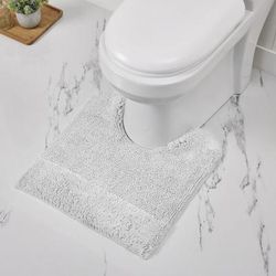Granada Collection 100% Cotton 20" X 20" Contour Bath Rug by Brylane Home in White
