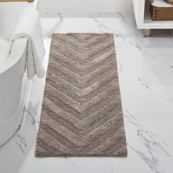 Hugo Collection 100% Cotton 20" X 60" Runner Bath Rug by Brylane Home in Sand