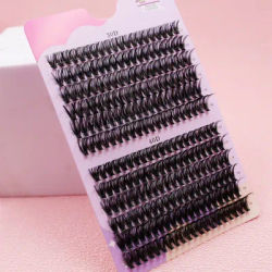 12 Rows Cluster Lashes, 30/40D Mix 12-16mm Eyelashes Extension Natural Thick Fake Eyelash 3D Russian Strip Individual Lashes