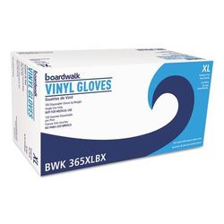 Boardwalk 365XLCT General Purpose Vinyl Gloves, Powder/Latex-Free, 2.6 mil, X-Large, Clear, 100/Box, 10 Boxes/Carton - Case of 1000 BWK365XLCT