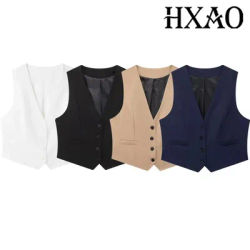 HXAO haut femmes été 2024 débardeurs et chemises gilet hauts dames mode décontracté élégant sans manches blanc noir bleu kaki débardeurs