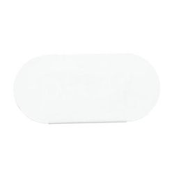 Cal-Mil 23401-15 "Blank" Table Tent Sign - 4 1/2"W x 2"H, Metal, White