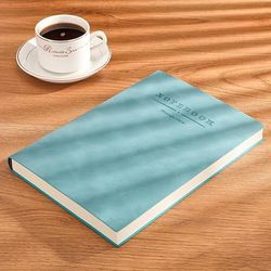 TEMU Ultra-thick Customizable A5 Composition Notebooks With Soft Pu Leather Cover, Squared Pages, And Bookmark – Personalized Journals/diaries