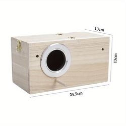TEMU S M Wooden Bird Breeding Box Cage For Parrot Budgie Nesting House Finch