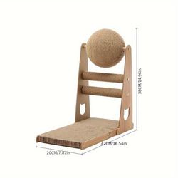 TEMU L Shape Cat Board, Does Not Shed , Cat Standing Sisal Ball Claw Board, Integrated Claw Grinder Cat Scratching Board 20*42*38cm