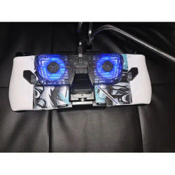 Rog Ally Fan Cooler, RGB Cooling Fan for Rog Ally with Kickstand, Adjustable Dual Efficient Cooling Fan for Rog Ally Accessories