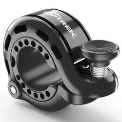 TEMU Toptrek Loud Bicycle Bell With Chrome-nickel Aluminum Alloy – Rust-proof, Silicone Clasp For 22.2-31.8mm Handlebars, Invisible Q-shape Design, 110db Volume