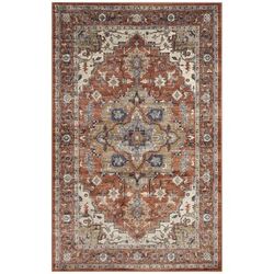 Ariana Heriz Indoor Area Rug Clay by Brylane Home in Clay (Size 3'3"X4'11")
