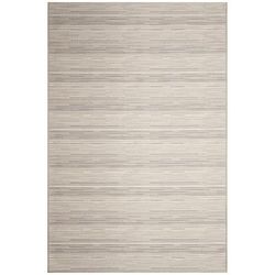 Miranda Tweed Stripe Indoor/Outdoor Area Rug Aqua by Brylane Home in Silver Brown (Size 1'11"X7'6")