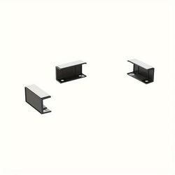 TEMU 3pcs Under Desk Laptop Stand With Adhesive Or Screw Mount, Adjustable Abs Material, Space-saving Design For Macbooks, Keyboards, Routers, Modems, And Switches