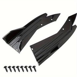TEMU 1 Pair Car Rear Bumper Spoiler Lip Carbon Fiber Wing Decoration Protection Collision Diffuser Side Skirt Rear Corner Separator
