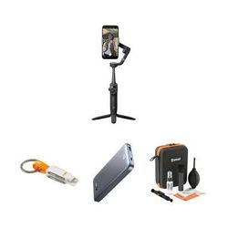 DJI Osmo Mobile 6 Smartphone Gimbal with Power Bank & Optics Cleaning Kit (Blac CP.OS.00000213.02