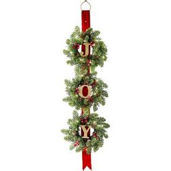 38" Long Pre-Lit Triple Joy Wreath by BrylaneHome in Multi
