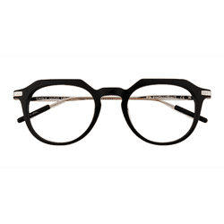 Unisex s geometric Black Gold Acetate,Metal Prescription eyeglasses - Eyebuydirect s Chisle