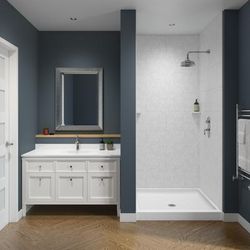 Swan R-4242 42 x 42 Veritek Alcove Shower Pan with Center Drain in White FF04242MD.010