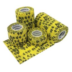 LisaCare Bende Coesive 2,5-10cm - Giallo Robot 4 pz Bendaggio/i