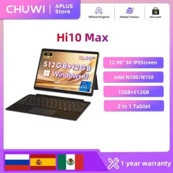 CHUWI Hi10 Max Tablet Intel N100/N150 12.96'' 3K Touch Screen 512GB SSD 12GB RAM Tablets Support Keyboard Stylus 2 IN1 Window