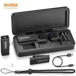 Godox MoveLink Mini LT UC Wireless Microphone 2.4GHz Transmitter Receiver Lavalier Mic for iPhone Type-C Smartphone DSLR Camera