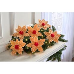 Tree Clips, Set of 6 by BrylaneHome in Gingerbread Snowflake