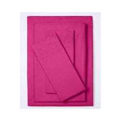 Amelia Sheet Set by BrylaneHome in Berry (Size KING)