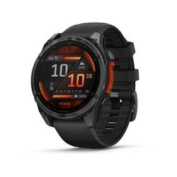 Garmin fenix 8 AMOLED 47mm GPS Watch Slate Gray with Black Silicone Band 010-02904-00