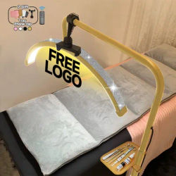 Free LOGO 2025 New 45W Arched Led Nail Half Moon Lash floor Lamp Manicure Lamp With phone stand