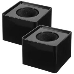 Microphone Logo Flag Station Square Shaped Interview KTV Mic Station Cube Interview Box ABS Prop Stand News Mic