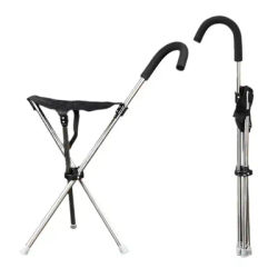 Outdoor Climbing Stick walking Stick Chair Seat Multifunctional Hiking Sticks Foldable Ultra-light Mountain Stick for Climbing