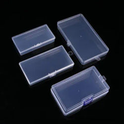 Translucent Storage Box Rectangle Clear Plastic Jewelry Storage Strong robust Packaging Box Earrings Rings Collecting Case