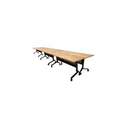 48" x 213" Flip & Stow Solid Hardwood Modular Conference Table