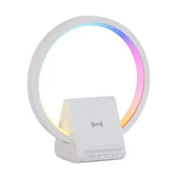 Wireless Speaker With LED Night Light Portable Wireless Speaker With Wireless Phone Charger 4 In 1