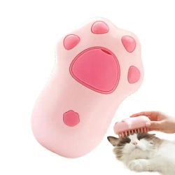 Pet Spray Comb Cute Paw Shape Hair Brush Cat Dog Pet Brush Massager Steaming Spray Massaging Comb 3