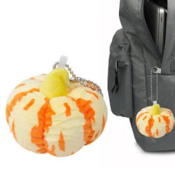 Pumpkin Plush Toy Halloween Keychain Key Holder Soft Keychain Pendant Stuffed Plush Toy Small