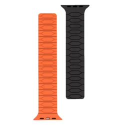 Sport Strap For Smartwatch Black And Orange Silicone Watchband Smartwatch Strap Wrist Fashion