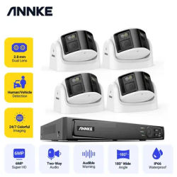 ANNKE 8CH 8MP Ultra HD PoE Network Video Security System Dual Lens AI Human Detection 180 Degree