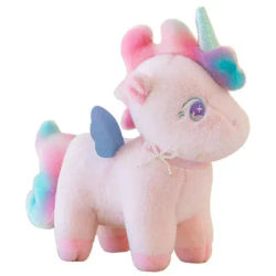 Stuffed Rainbow Horse Plush Cute Plushies Toy Stuffed Animals Adorable Plush Pillow Rainbow Horse