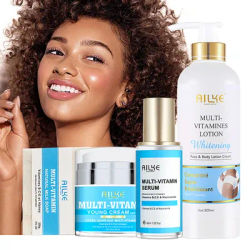 AILKE Multi-Vitamin Whitening Skin Set, Reduce Dark Spots, Absorbs Quickly Moisturizes with Vitamins