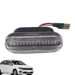 LED Side Mirror Turn Signal Lights Dynamic LED Turn Signal Blinker Rectangular Front Lights Turning