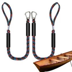 2PCS Bungee Dock Line Mooring Stretch Rope 4ft Quick Docking Boat Bungee Dock Line Stretching