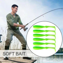 Soft Fishing Lures Soft Baits Kit For Fishing Trout 6PCS Paddle Tail Swimbaits Soft Lures Kit Soft