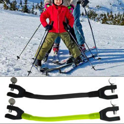 black colour Simple ski wedge training aid durable ski tip connector Child adult Winter Beginner